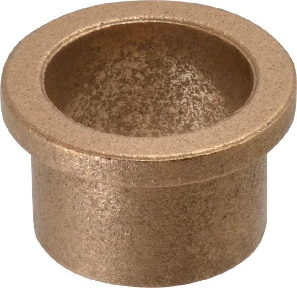 Boston Gear - 7/8" Inside x 1" Outside Diam, Oil Impregnated Bronze Sleeve Bearing - 1-1/4" Flange Outside Diam, 5/32" Flange Thickness, 3/4" OAL - Americas Industrial Supply