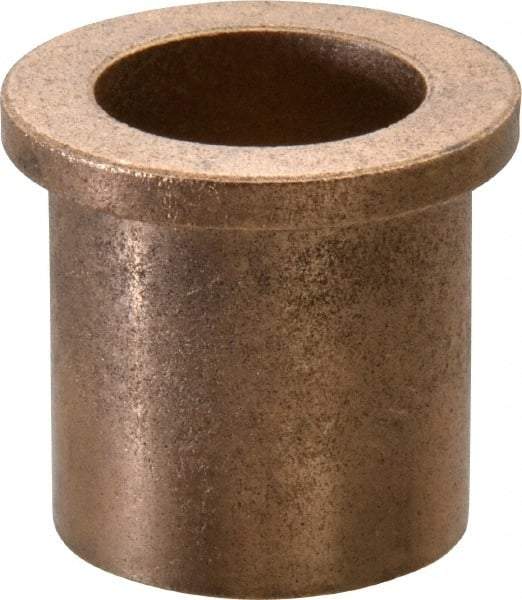 Boston Gear - 7/8" Inside x 1-1/8" Outside Diam, Oil Impregnated Bronze Sleeve Bearing - 1-3/8" Flange Outside Diam, 5/32" Flange Thickness, 1-1/4" OAL - Americas Industrial Supply