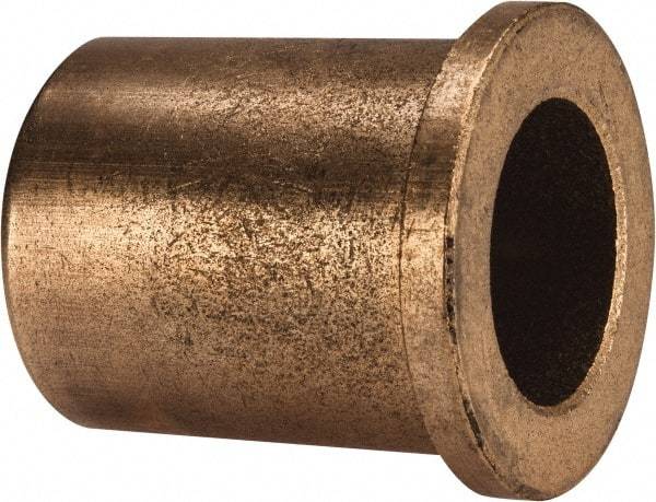 Boston Gear - 1" Inside x 1-3/8" Outside Diam, Oil Impregnated Bronze Sleeve Bearing - 1-5/8" Flange Outside Diam, 3/16" Flange Thickness, 1-3/4" OAL - Americas Industrial Supply