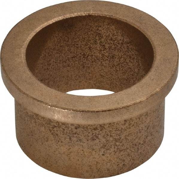 Boston Gear - 1-1/4" Inside x 1-1/2" Outside Diam, Oil Impregnated Bronze Sleeve Bearing - 1-3/4" Flange Outside Diam, 3/16" Flange Thickness, 1" OAL - Americas Industrial Supply