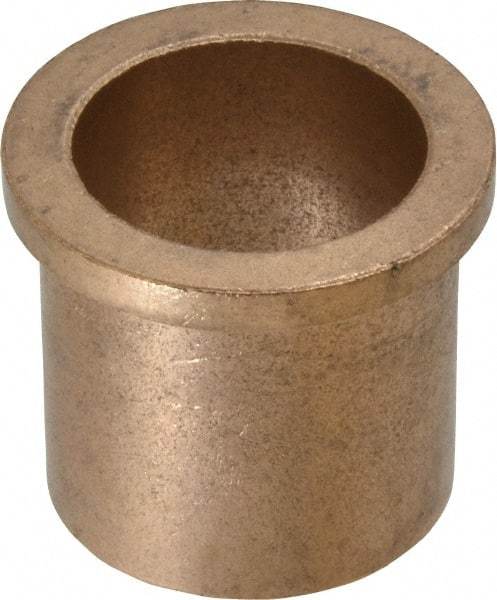 Boston Gear - 1-1/4" Inside x 1-1/2" Outside Diam, Oil Impregnated Bronze Sleeve Bearing - 1-3/4" Flange Outside Diam, 3/16" Flange Thickness, 1-1/2" OAL - Americas Industrial Supply