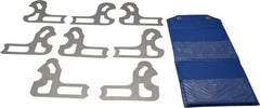 Value Collection - 8 Piece, 9/16 to 1 Inch Radius, Steel Radius Gage Set - 1/16 Inch Graduation, Satin Chrome Coated - Americas Industrial Supply