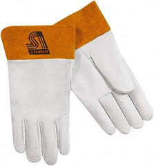 Steiner - Size L Unlined Kidskin Welding Glove - 11" OAL, Safety Cuff, For TIG - Americas Industrial Supply