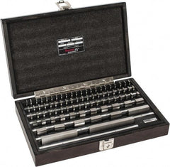 Starrett - 81 Piece, 0.05 to 4", Grade 0, Steel Gage Block Set - Rectangular - Americas Industrial Supply