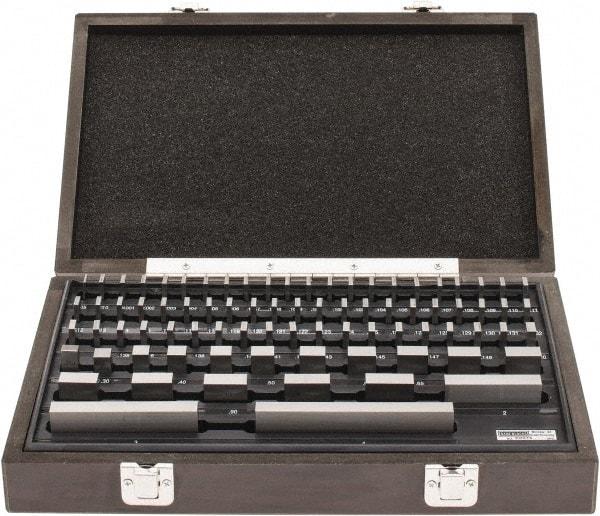 Value Collection - 81 Piece, 0.05 to 4", Economy Grade, Steel Gage Block Set - Rectangular, 0.00005" Tolerance - Americas Industrial Supply