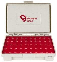Vermont Gage - 55 Piece, 0.0065 to 0.0605 Inch Diameter Plug & Pin Gage Set - Plus 0.0002 Inch Tolerance, Class ZZ - Americas Industrial Supply