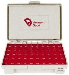 Vermont Gage - 55 Piece, 0.0065 to 0.0605 Inch Diameter Plug & Pin Gage Set - Minus 0.0002 Inch Tolerance, Class ZZ - Americas Industrial Supply