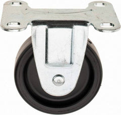 Shepherd - 3" Diam x 13/16" Wide x 3-1/2" OAH Top Plate Mount Rigid Caster - Polyolefin, 120 Lb Capacity, Plain Bearing, 2-5/8 x 3-3/4" Plate - Americas Industrial Supply