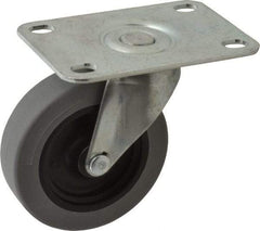 Shepherd - 3" Diam x 13/16" Wide x 3-1/2" OAH Top Plate Mount Swivel Caster - Polyurethane, 120 Lb Capacity, Plain Bearing, 2-5/8 x 3-3/4" Plate - Americas Industrial Supply