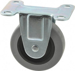 Shepherd - 3" Diam x 13/16" Wide x 3-1/2" OAH Top Plate Mount Rigid Caster - Polyurethane, 120 Lb Capacity, Plain Bearing, 2-5/8 x 3-3/4" Plate - Americas Industrial Supply