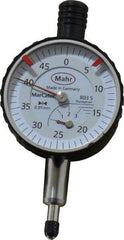 Mahr - 3mm Range, 0-45 Dial Reading, 0.01mm Graduation Dial Drop Indicator - 34mm Dial, 0.01mm Range per Revolution - Americas Industrial Supply