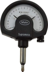 Mahr - 0 Inch Graduation, 0.001 Inch Max Measurement, Dial Comparator Gage - 1 N Force, 0.11 Inch Overtravel, White - Americas Industrial Supply