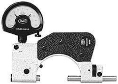 Mahr - 1 Inch, Forged Steel Frame, Snap Gage - 12 Inch Reference Anvil Diameter, 0.00002; 0.0001; 0.0005 Inch Graduation, 7.5 N Measuring Force, Tungsten Carbide Anvil, Dial Display - Americas Industrial Supply