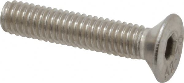 Value Collection - M4x0.70 Metric Coarse Hex Socket Drive, 90° Flat Screw - Grade 18-8 & Austenitic A2 Stainless Steel, Uncoated, Fully Threaded, 20mm OAL - Americas Industrial Supply
