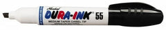 Markal - Black Permanent Marker - Chisel Tip - Americas Industrial Supply