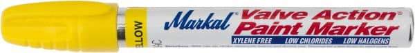 Markal - Yellow Permanent Marker - Felt Tip - Americas Industrial Supply