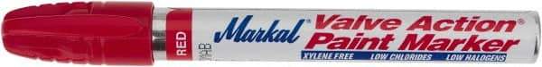 Markal - Red Permanent Marker - Felt Tip - Americas Industrial Supply