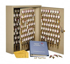 MMF - 180 Keys, Tan Two Tag Key Cabinet - 16-1/2" Wide x 16-1/2" Deep x 20-1/2" High - Americas Industrial Supply