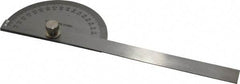 Value Collection - 6 Inch Long Blade, 180° Max Measurement, 1° Dial Graduation, Half Round Head Protractor - 0 to 180 Dial Range - Americas Industrial Supply