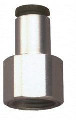 Legris - 5/32" Outside Diam, 1/4 NPT, Nickel Plated Brass Push-to-Connect Tube Female Connector - 290 Max psi - Americas Industrial Supply