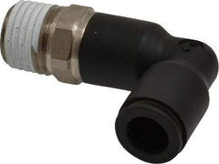 Legris - 5/16" OD, 1/4 NPT, Nylon/Nickel Plated Brass Push-to-Connect Extended Male Elbow - 290 Max psi - Americas Industrial Supply