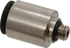 Legris - 1/4" Outside Diam, 10-32 UNF, Nickel Plated Brass Push-to-Connect Tube Male Connector - 290 Max psi - Americas Industrial Supply