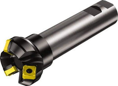 Sandvik Coromant - 2" Cut Diam, 0.2362" Max Depth of Cut, 45° Indexable Chamfer & Angle Face Mill - 4 Inserts, 345R-13T5 Insert, Right Hand Cut, Through Coolant, Series CoroMill 345 - Americas Industrial Supply