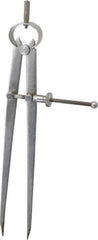Value Collection - 8 Inch Leg, Spring Joint, Steel, Polished, Divider - 8 Inch Max Measurement, 200mm Max Measurement, Flat Leg with Quick Nut Adjustment - Americas Industrial Supply