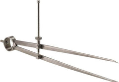 Value Collection - 12 Inch Leg, Spring Joint, Steel, Polished, Divider - 12 Inch Max Measurement, 300mm Max Measurement, Flat Leg with Quick Nut Adjustment - Americas Industrial Supply