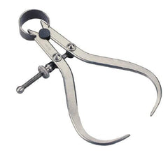 Value Collection - 6 Inch Leg, Spring Joint, Steel, Polished, Outside Caliper - 6 Inch Max Measurement, 150mm Max Measurement, Flat Leg with Quick Nut Adjustment - Americas Industrial Supply