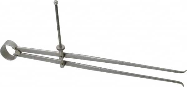 Value Collection - 12 Inch Leg, Spring Joint, Steel, Polished, Inside Caliper - 12 Inch Max Measurement, 300mm Max Measurement, Flat Leg with Quick Nut Adjustment - Americas Industrial Supply