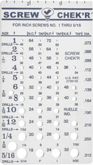 Made in USA - No.1 to 5/16 Inch Stainless Steel Inch Thread Screw Checker - Americas Industrial Supply