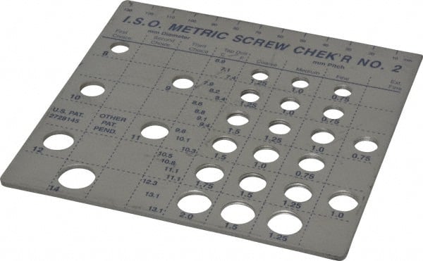 Made in USA - M8 to M14mm Stainless Steel Metric Thread Screw Checker - Americas Industrial Supply