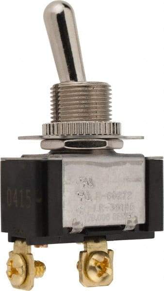 GC/Waldom - SPST Heavy Duty On-Off Toggle Switch - Screw Terminal, Bat Handle Actuator, 3/4 hp at 125/250 VAC hp, 277 VAC - Americas Industrial Supply