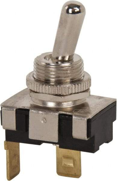 GC/Waldom - SPST Heavy Duty On-Off Toggle Switch - Quick Connect Terminal , Bat Handle Actuator, 3/4 hp at 125/250 VAC hp, 125 VAC at 20 A & 250 VAC at 10 A - Americas Industrial Supply