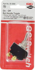 GC/Waldom - DPST Heavy Duty On-Off Toggle Switch - Screw Terminal, Bat Handle Actuator, 1-1/2 hp at 125/250 VAC hp, 277 VAC - Americas Industrial Supply