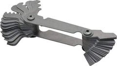 Value Collection - 51 Leaf, 4 to 84 TPI Range, Screw Pitch Gage - 60° Thread Angle - Americas Industrial Supply