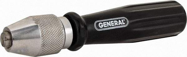 General - 6-7/8" Long, 1/4" Capacity, Pin Vise - 1" Body Diam 0.04" Min Capacity - Americas Industrial Supply