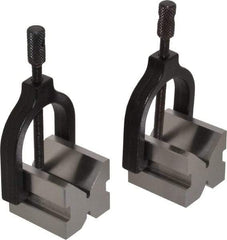 Value Collection - 14.29 to 1" Capacity, 90° Angle, Tool Steel V-Block - 1-3/4" Long x 1-19/32" Wide x 1-7/16" High, Sold as 2 Block Set - Americas Industrial Supply