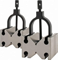 Value Collection - 25.4 to 1-1/2" Capacity, 90° Angle, Tool Steel V-Block - 2-3/4" Long x 2-1/2" Wide x 1-3/4" High, Sold as Matched Pair - Americas Industrial Supply