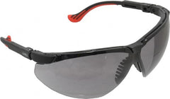 Uvex - Gray Lenses, Framed Safety Glasses - Anti-Fog, Scratch Resistant, Black Polycarbonate Frame, Adjustable Temples, Size Universal, Wrap Around - Americas Industrial Supply
