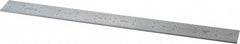 PEC Tools - 12 Inch Long Blade, 4R Graduation Combination Square Blade - Satin Chrome Finish, Steel, 1/64, 1/32 1/16 and 1/8 Inch Graduation - Americas Industrial Supply