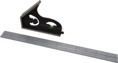 TESA Brown & Sharpe - 2 Piece, 12" Combination Square Set - 1/16, 1/32, 1/64 & 1/8" (4R) Graduation, Hardened Steel Blade, Hardened Steel Square Head - Americas Industrial Supply