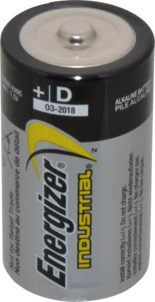 Energizer - Size D, Alkaline, 12 Pack, Standard Battery - 1.5 Volts, Button Tab Terminal, LR20, ANSI, IEC Regulated - Americas Industrial Supply