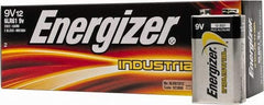 Energizer - Size 9V, Alkaline, 12 Pack, Standard Battery - 9 Volts, Miniature Snap Terminal, 6LR61, ANSI, IEC Regulated - Americas Industrial Supply