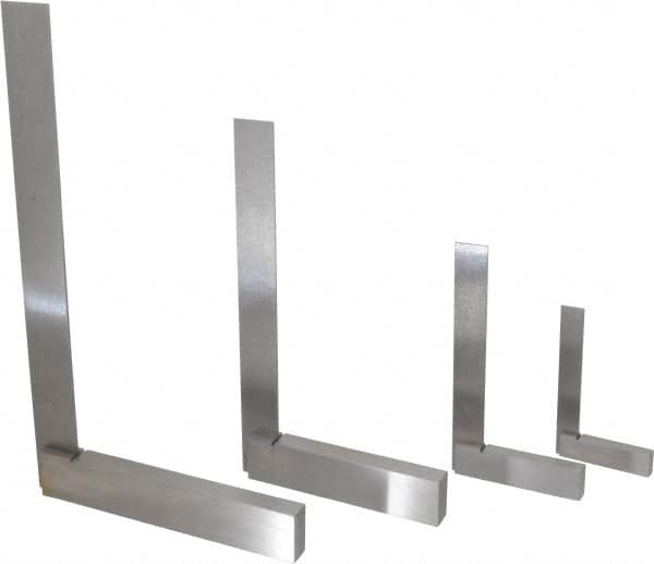 Value Collection - 4 Piece, 3, 4, 6-9/32, 8-1/4 Inch Base Length, 4, 6, 9, 12 Inch Blade Length, Square Set - Steel, Includes 4 Pc. Set of 4-12 Inches - Americas Industrial Supply