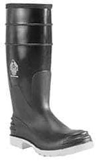 Dunlop Protective Footwear - Men's Size 11 Medium Width Steel Knee Boot - Black, Polyurethane, PVC Upper, 16" High, Puncture Resistant, Non-Slip - Americas Industrial Supply