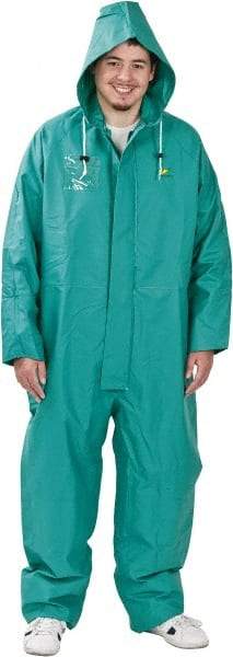 OnGuard - Size 3XL, Green, Chemical Coverall - 1 Pocket, Open Ankle, Open Wrist - Americas Industrial Supply
