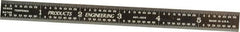 PEC Tools - 6" Long, 1/64, 1/32, 1/16, 1/8" Graduation, Flexible Steel Rule - 4R Graduation Style, 1/2" Wide, Black, Black Chrome Finish - Americas Industrial Supply