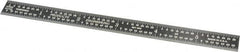 PEC Tools - 6" Long, 1/100, 1/64, 1/32, 1/10" Graduation, Flexible Steel Rule - 5R Graduation Style, 1/2" Wide, Black, Black Chrome Finish - Americas Industrial Supply